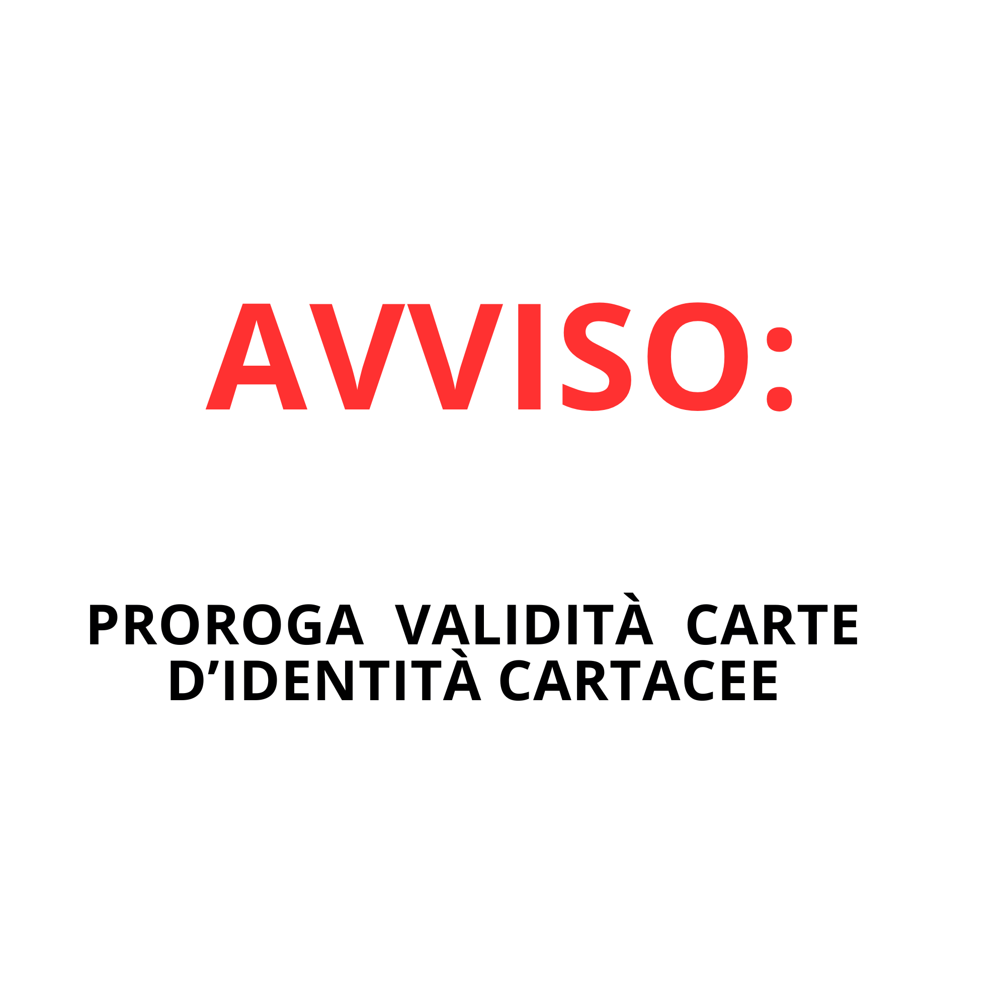 Avviso alla cittadinanza