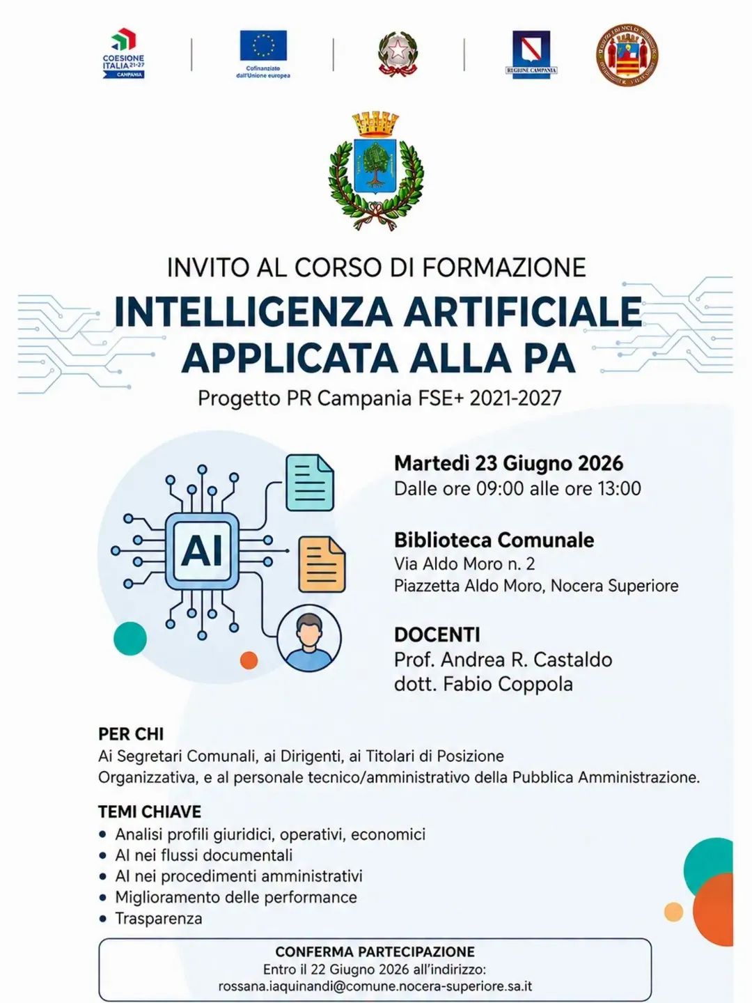 Nocera Superiore guarda al futuro dell&rsquo;innovazione nella Pubblica Amministrazione