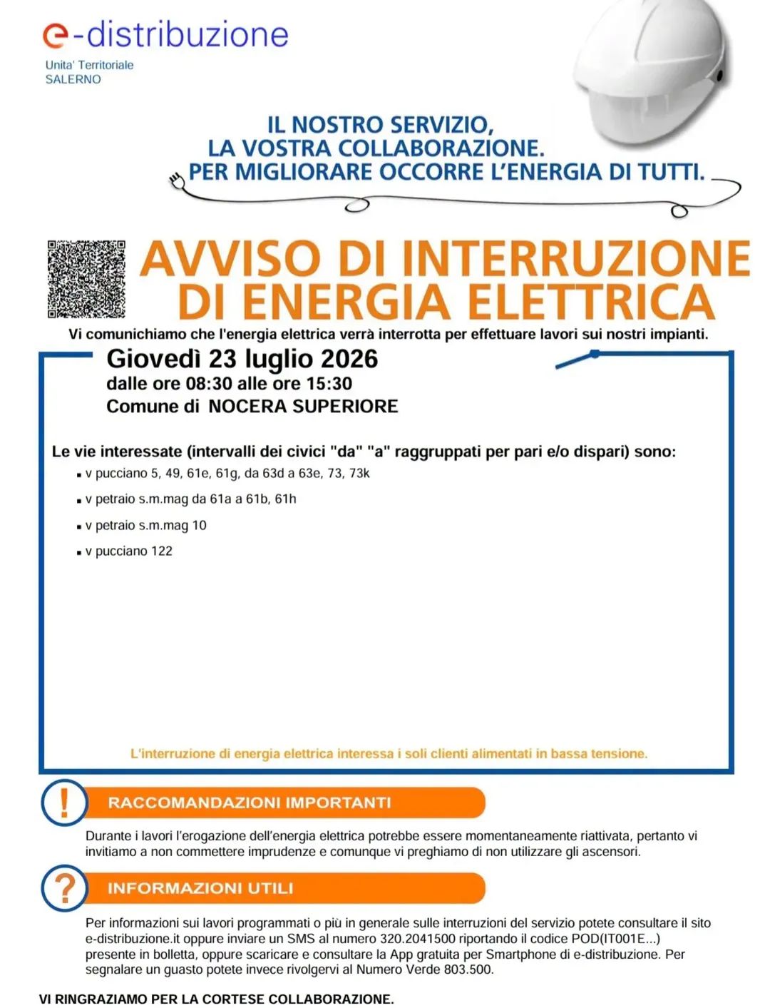 Avviso alla cittadinanza