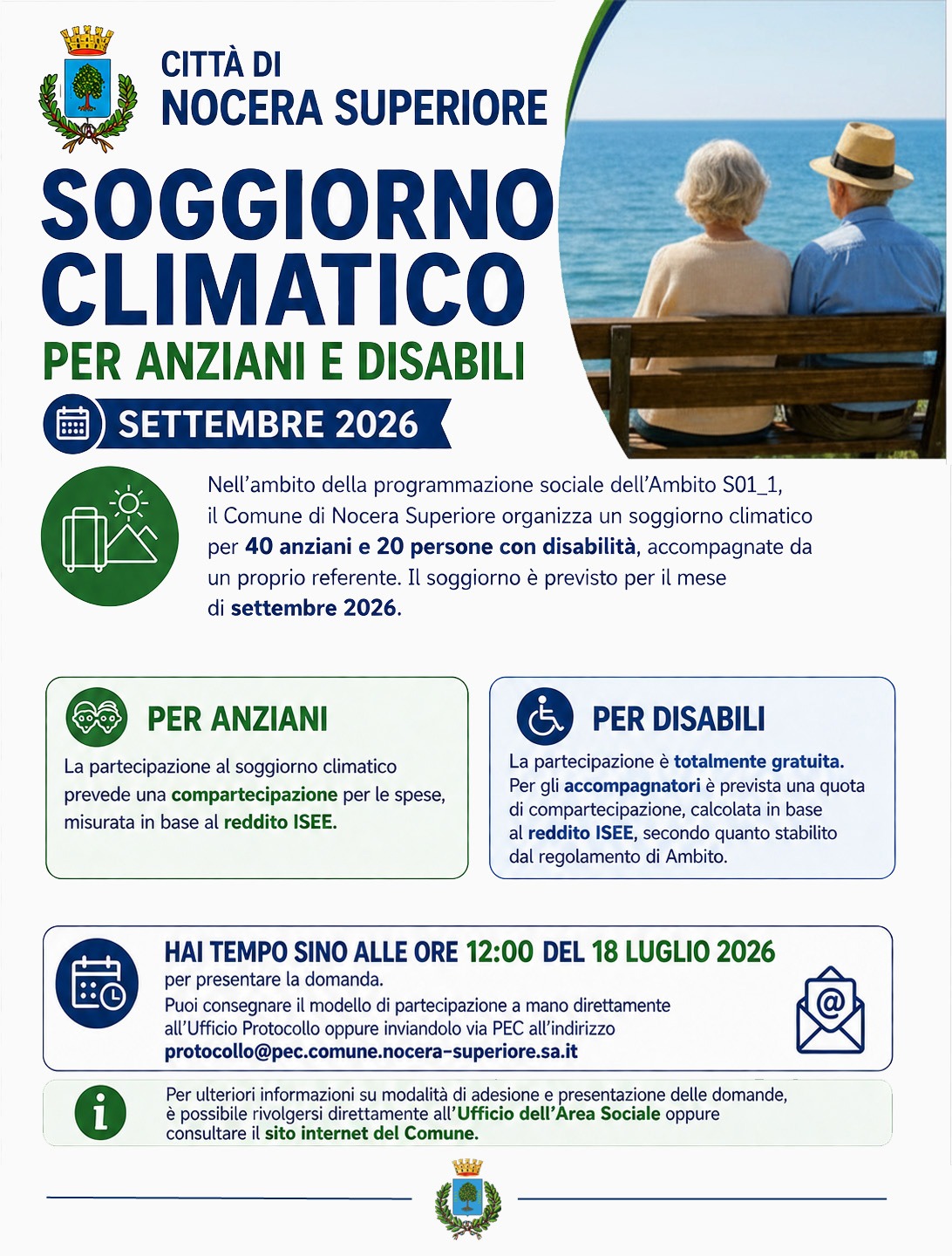 Soggiorno climatico per anziani e disabili - Settembre 2026