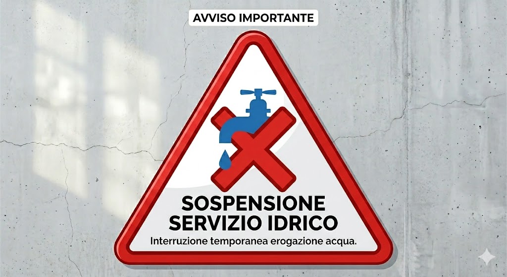 Avviso sospensione erogazione idrica